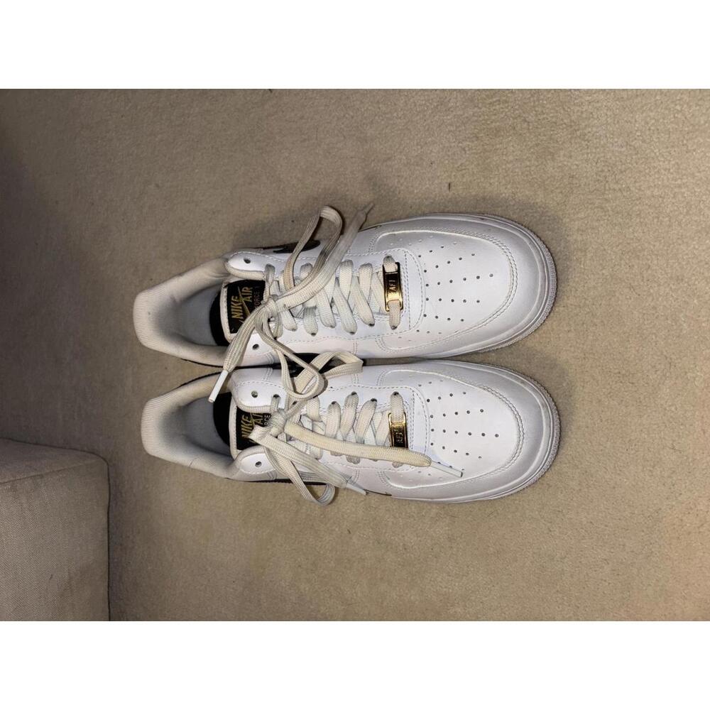 Nike Air Force 1 White and Black Sneakers